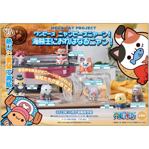 Mega Cat Project One Piece Nyan Piece Meow (Set of 8)
