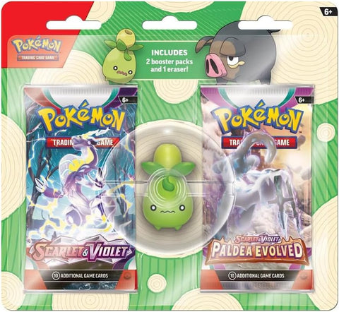 Pokemon Eraser 2 Pack Blister - Smoliv
