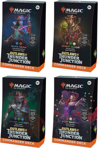 Magic The Gathering Outlaws of Thunder Junction Commander Deck (Set of 4)