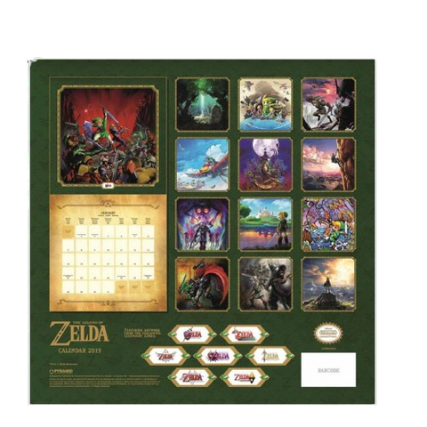 The Legend of Zelda Calendar 2019 The Legend of Zelda Calendar 2019