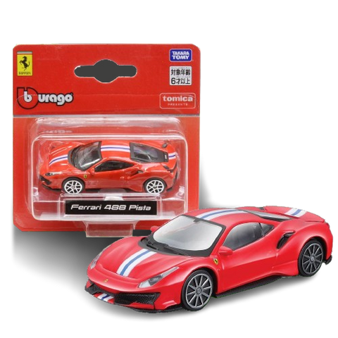 Tomica X Burago Blister 488 Pista Red Ferrari Tomica X Burago Blister 488 Pista Red Ferrari