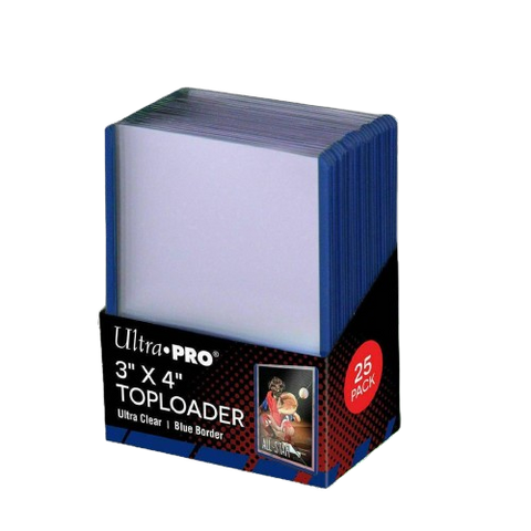 Ultra Pro Toploader 3"X4" Ultra Clear Blue Border Ultra Pro Toploader 3"X4" Ultra Clear Blue Border