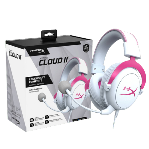 Hyper X Cloud 2 Gaming Headset (Pink) Hyper X Cloud 2 Gaming Headset (Pink)