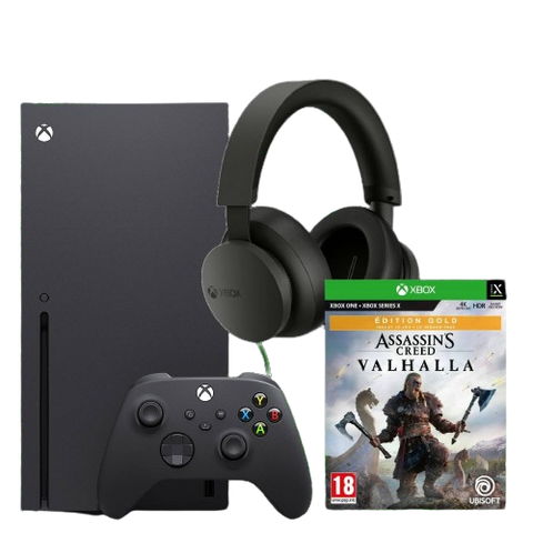 XBox Series X New Local 1TB Console + XBox One/ XBox X Assassin's Creed Valhalla Gold Edition + XBox Series Stereo Headset XBox Series X New Local 1TB Console + XBox One/ XBox X Assassin's Creed Valhalla Gold Edition + XBox Series Stereo Headset