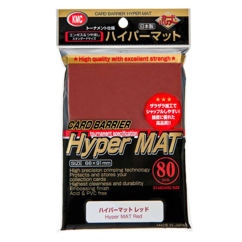 KMC Hyper Mat 80Pcs Red 66X91MM KMC Hyper Mat 80Pcs Red 66X91MM