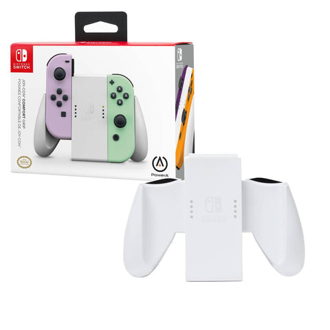 Nintendo Switch PowerA Joy-Con Comfort Grip - White Nintendo Switch PowerA Joy-Con Comfort Grip - White