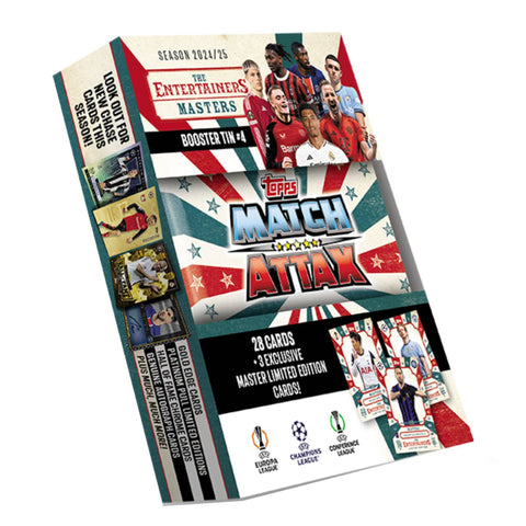 Topps Match Attax Time to Shine 2024/25 Booster Tin 4 Masters Topps Match Attax Time to Shine 2024/25 Booster Tin 4 Masters