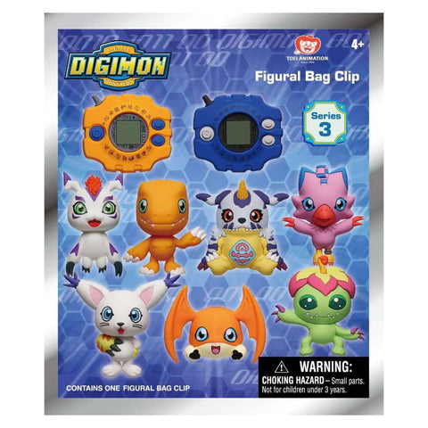 Digimon Series 3 3D Foam Bag Clip Blind Bag Digimon Series 3 3D Foam Bag Clip Blind Bag