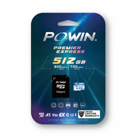 Powin MicroSD Express Memory Card 512 GB Powin MicroSD Express Memory Card 512 GB