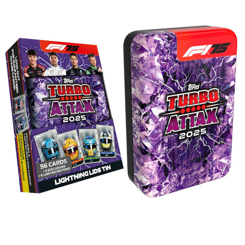 Topps Turbo Attax 2025 Mega Tin - Lightning Lids Topps Turbo Attax 2025 Mega Tin - Lightning Lids