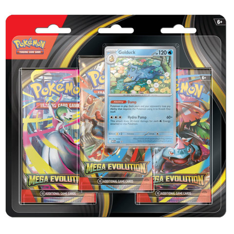 Pokemon ME01 Mega Evolution 3 Pack Blister - Golduck Pokemon ME01 Mega Evolution 3 Pack Blister - Golduck