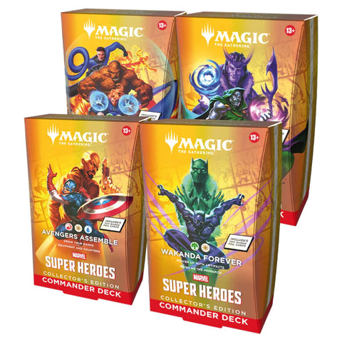 Magic The Gathering Super Heroes Commander Decks Collector's Edition (Set of 4) Magic The Gathering Super Heroes Commander Decks Collector's Edition (Set of 4)
