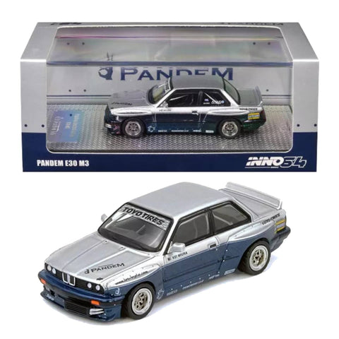Inno64 Pandem E30 M3 Silver/Blue Inno64 Pandem E30 M3 Silver/Blue