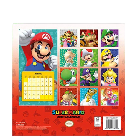 Super Mario Calendar 2019 Super Mario Calendar 2019
