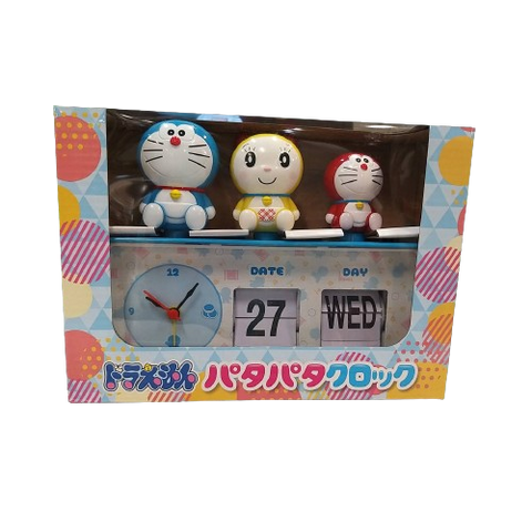 SK Japan Doraemon Clock With Day/Date - Blue SK Japan Doraemon Clock With Day/Date - Blue