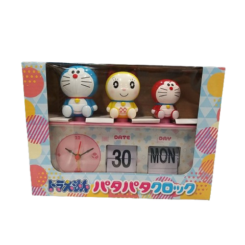 SK Japan Doraemon Clock With Day/Date - Pink SK Japan Doraemon Clock With Day/Date - Pink