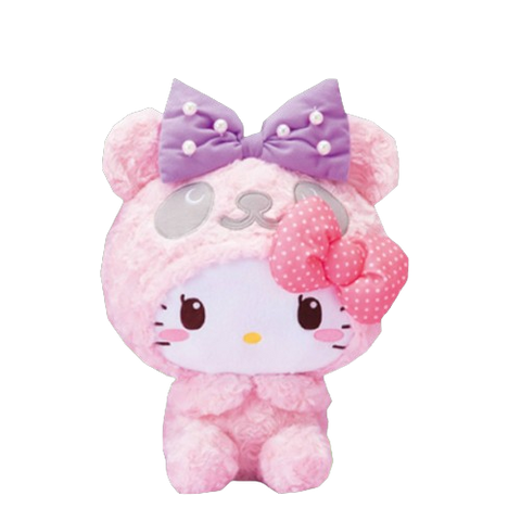 Panda Hello Kitty Furry Pink Hands to Mouth Panda Hello Kitty Furry Pink Hands to Mouth