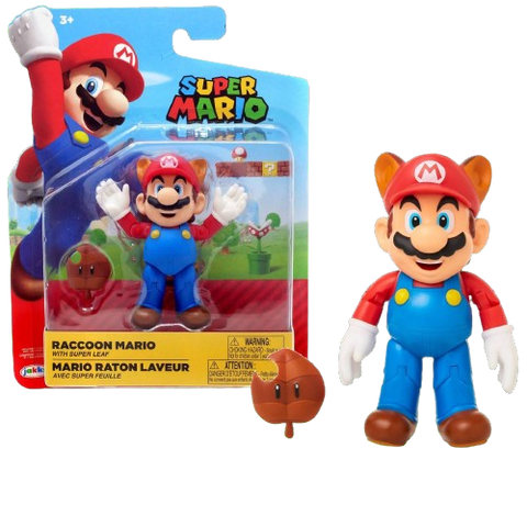 World of Nintendo 4" Fig W16 Raccoon Mario World of Nintendo 4" Fig W16 Raccoon Mario