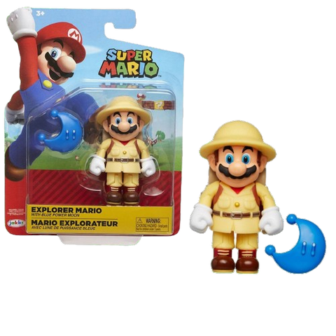 World of Nintendo 4" Fig W17 Explorer Mario World of Nintendo 4" Fig W17 Explorer Mario