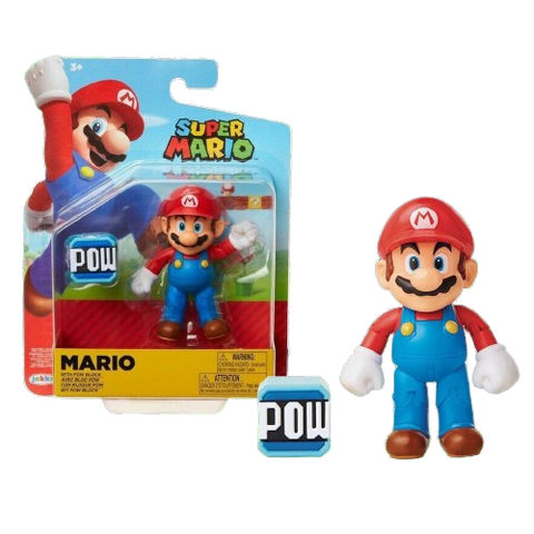 World of Nintendo 4" Fig W18 POW Mario World of Nintendo 4" Fig W18 POW Mario