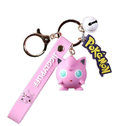 Pokemon Keychain with Bell Strap Jigglypuff Pokemon Keychain with Bell Strap Jigglypuff