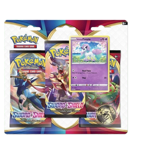 Pokemon SS1 Sword and Shield 3 Packs Blister- Ponyta Pokemon SS1 Sword and Shield 3 Packs Blister- Ponyta