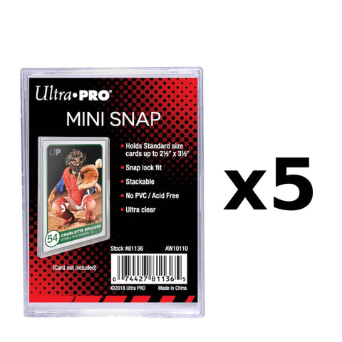 Ultra Pro Mini Snap Card Holder (Set of 5) Ultra Pro Mini Snap Card Holder (Set of 5)