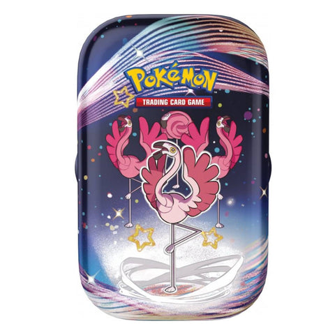 Pokemon SV4.5 Paldean Fates Mini Tin - Flamigo Pokemon SV4.5 Paldean Fates Mini Tin - Flamigo