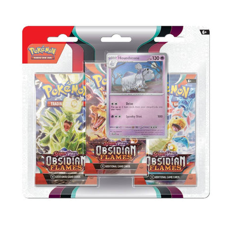 Pokemon SV3 Obsidian Flames 3 Packs Blister - Houndstone Pokemon SV3 Obsidian Flames 3 Packs Blister - Houndstone