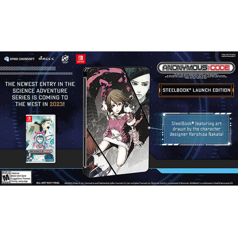 Nintendo Switch Anonymous Code Steelbook Launch Edition (US) Nintendo Switch Anonymous Code Steelbook Launch Edition (US)