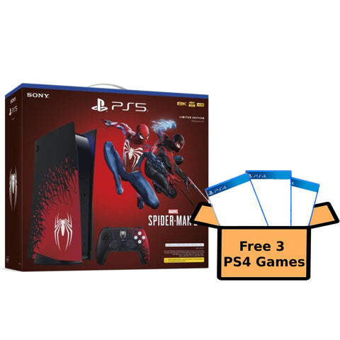 PS5 Disc Console Bundle Spider-Man 2 + 3 Free PS4 Games (1 year Local Sony warranty) PS5 Disc Console Bundle Spider-Man 2 + 3 Free PS4 Games (1 year Local Sony warranty)