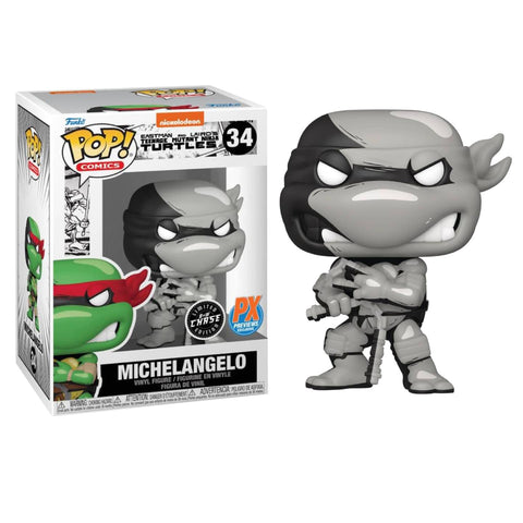 Funko Pop! (34) Teenage Mutant Ninja Turtles Comic Michelangelo Px Exclusive Chase Funko Pop! (34) Teenage Mutant Ninja Turtles Comic Michelangelo Px Exclusive Chase