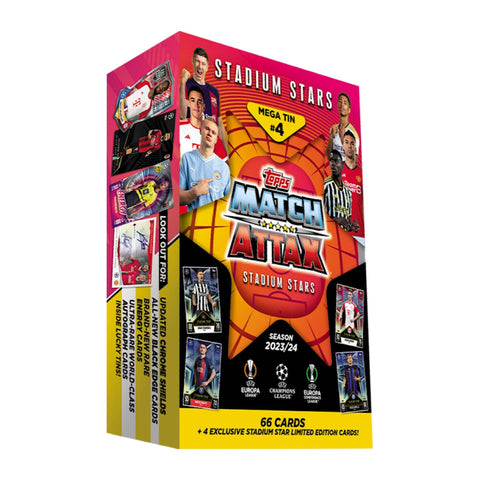 Topps Match Stadium Stars 2023/24 Mega Tin 4 Topps Match Stadium Stars 2023/24 Mega Tin 4