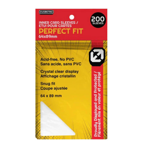 Evoretro 200 Perfect Fit Standard Sleeves 64x89mm Evoretro 200 Perfect Fit Standard Sleeves 64x89mm