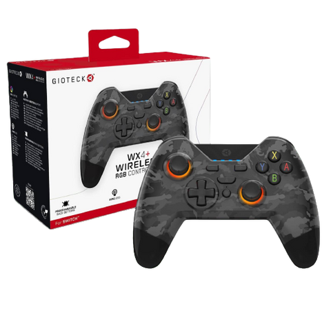 Nintendo Switch Gioteck WX4+ Wireless RGB Controller Black Camo Nintendo Switch Gioteck WX4+ Wireless RGB Controller Black Camo