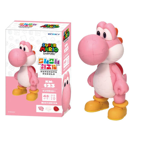 Super Mario KM-123 KumuKumu Puzzle - Pink Yoshi Super Mario KM-123 KumuKumu Puzzle - Pink Yoshi