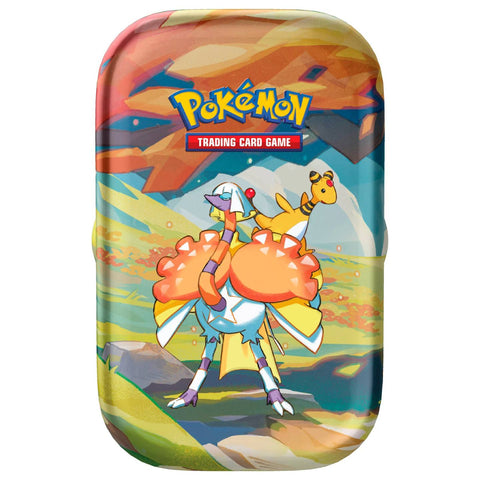 Pokemon TCG Vibrant Paldea Mini Tin - Espathra & Ampharos Pokemon TCG Vibrant Paldea Mini Tin - Espathra & Ampharos