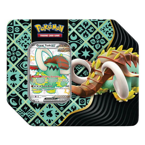 Pokemon SV4.5 Paldean Fates Big Tin - Great Tusk Ex Pokemon SV4.5 Paldean Fates Big Tin - Great Tusk Ex