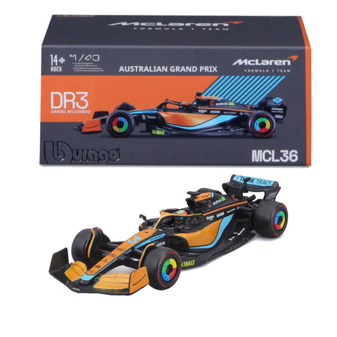 Bburago 1:43 McLaren F1 MCL36 (2022) #3 Daniel Bburago 1:43 McLaren F1 MCL36 (2022) #3 Daniel