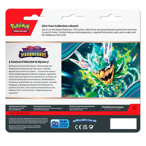 Pokemon SV6 Twilight Masquerade 3-Pack Blister - Revavroom