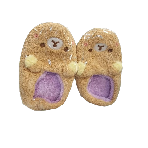 Rilakkuma 1 Size Furry Slippers - Brown Rilakkuma 1 Size Furry Slippers - Brown