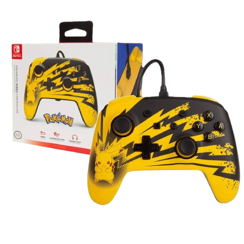 Nintendo Switch PowerA Wired Controller - Pikachu Lightning Nintendo Switch PowerA Wired Controller - Pikachu Lightning