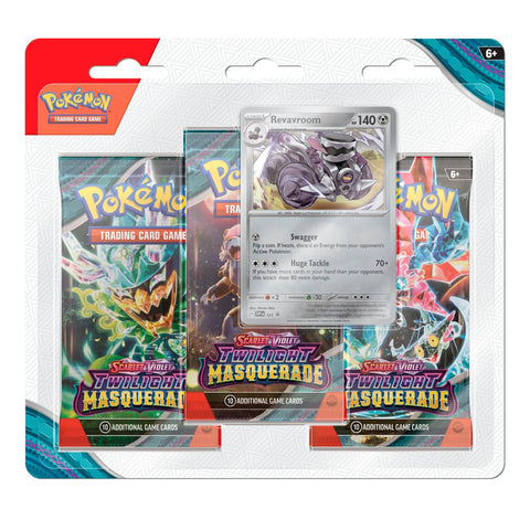Pokemon SV6 Twilight Masquerade 3-Pack Blister - Revavroom Pokemon SV6 Twilight Masquerade 3-Pack Blister - Revavroom