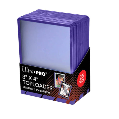 Ultra Pro Toploader 3"X4" Ultra Clear Purple Border Ultra Pro Toploader 3"X4" Ultra Clear Purple Border