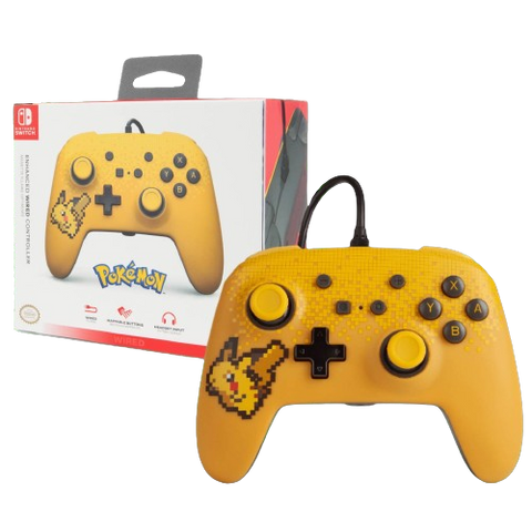 Nintendo Switch PowerA Wired Controller - Pixel Pikachu Nintendo Switch PowerA Wired Controller - Pixel Pikachu