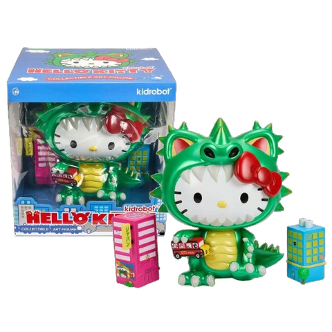 KIDROBT Hello Kitty Kaiju Cosplay Metallic Green 8" KIDROBT Hello Kitty Kaiju Cosplay Metallic Green 8"