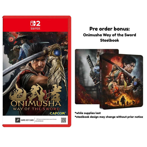 Nintendo Switch 2 Onimusha: Way of the Sword Steelbook (Asia) Game Key-card Nintendo Switch 2 Onimusha: Way of the Sword Steelbook (Asia) Game Key-card