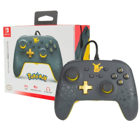 Nintendo Switch PowerA Wired Controller - Pikachu Grey Nintendo Switch PowerA Wired Controller - Pikachu Grey