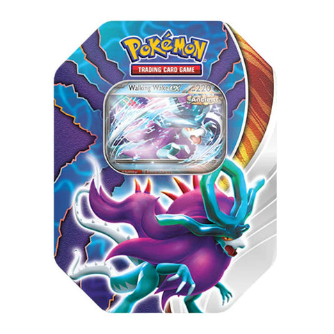 Pokemon Paradox Clash Small Tin - Walking Wake Ex Pokemon Paradox Clash Small Tin - Walking Wake Ex