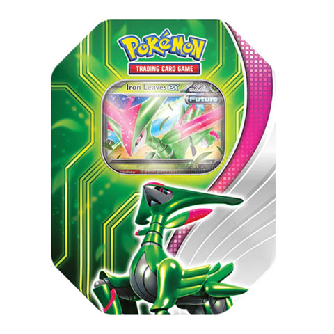 Pokemon Paradox Clash Small Tin - Iron Leaves Ex Pokemon Paradox Clash Small Tin - Iron Leaves Ex